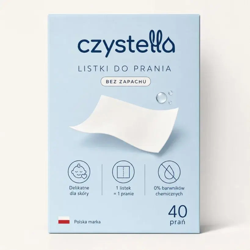 CZYSTELLA – Listki do prania · Czysty skład · 40 prań.